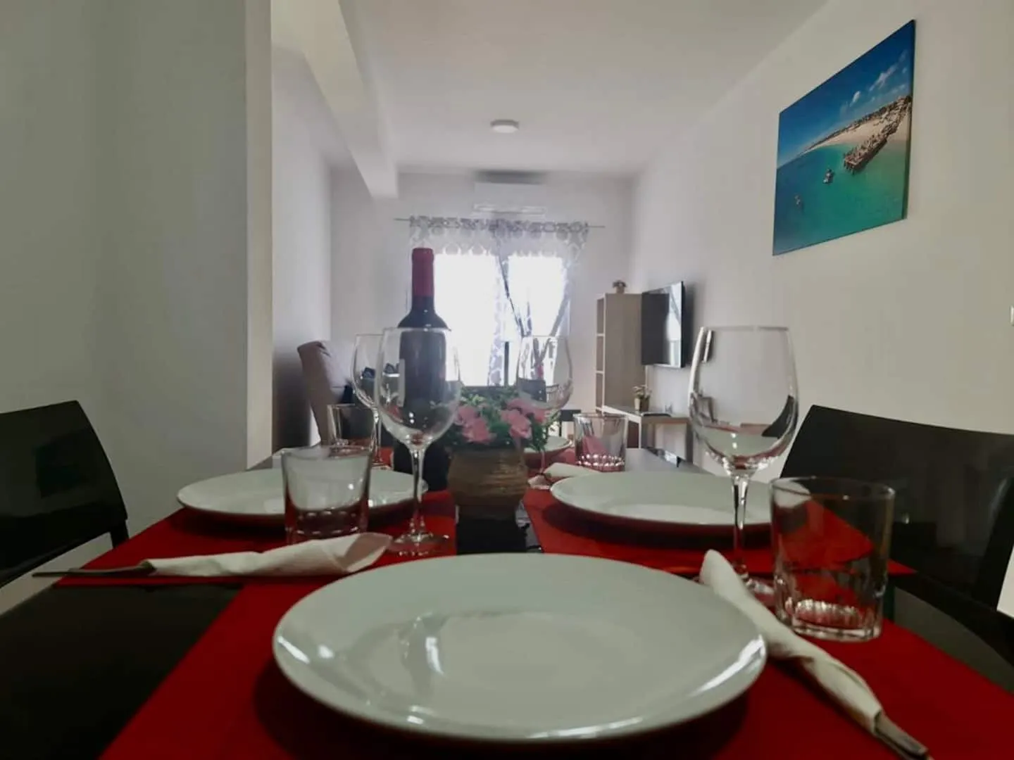 Franmay 7: Two-Bedroom Apartment with balcony — Living room