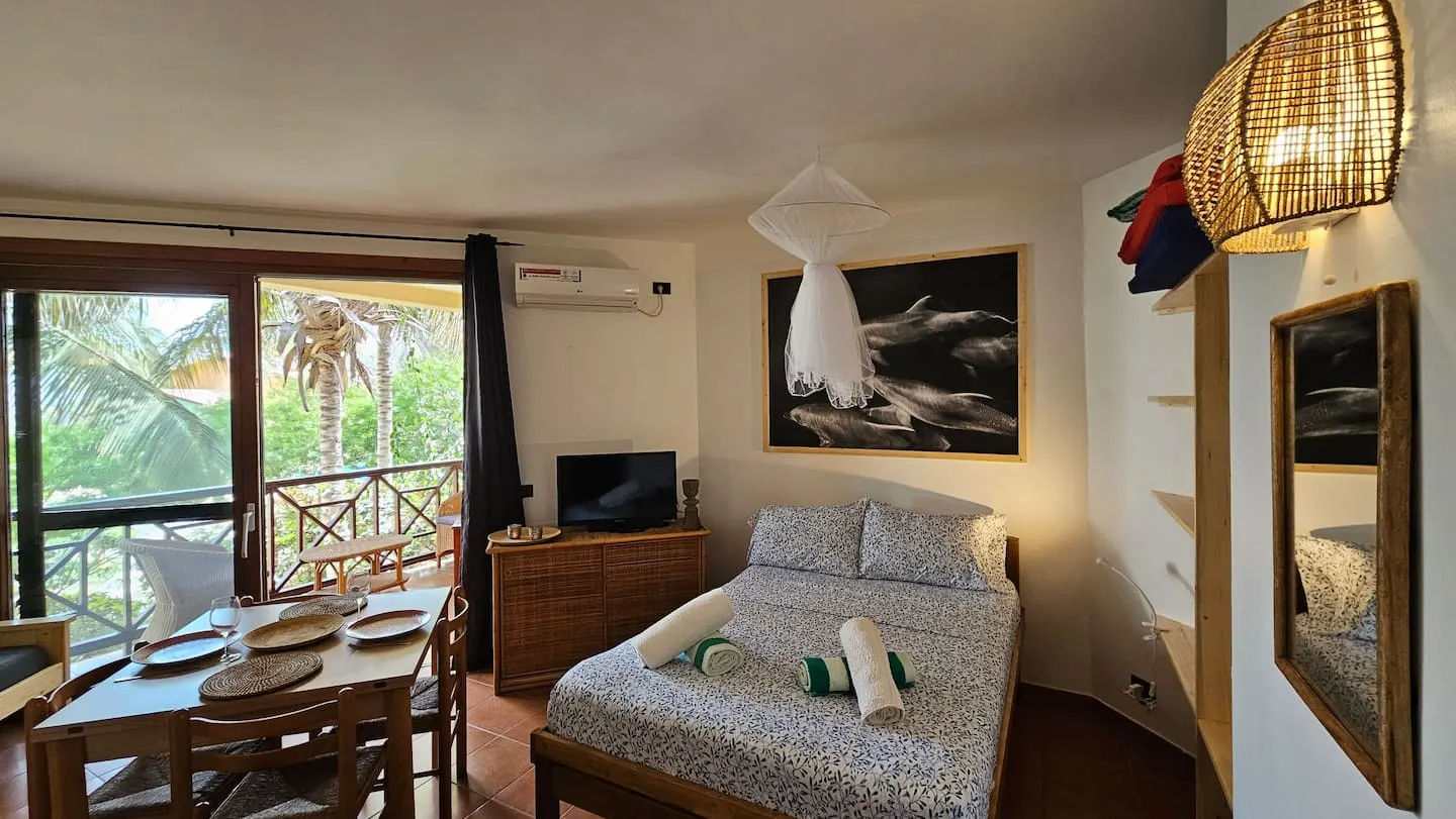 Lovely Studio in Porto Antigo 2, Pool, Wifi 1.Line — Bedroom area