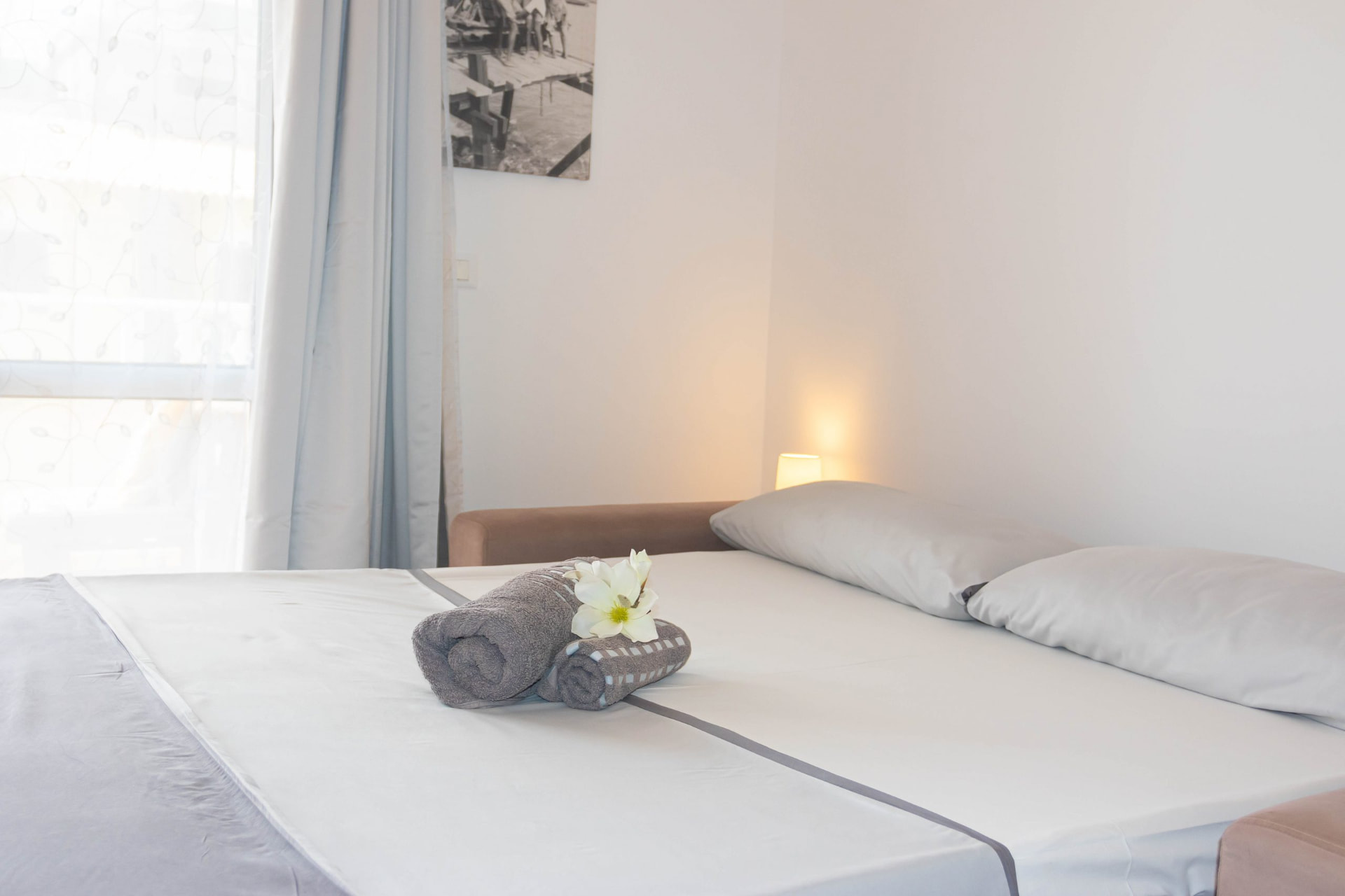 Maio — bed prepared with fresh linen & towels